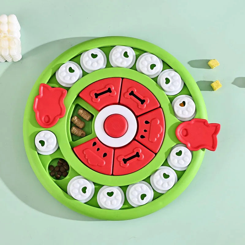 Interactive Plastic Dog Puzzle Toy for Mental Stimulation and IQ Training Treat Dispensing Dog Enrichment Toys