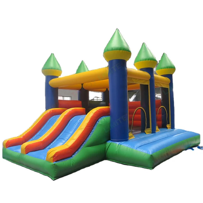Factory Price Inflatable Animated Baby Jumper Bouncer for Rent PVC with Perfect Slide and Bouncy 5x3.5m Bouncer Castle