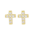 Korean Fashion Diamond Cross Earring Female Earring 925 Sterling Silver Simple Small Design Earrings