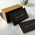 Custom Luxury Black Embossed Business Card Corporate Marketing Visiting Card with Gold Foil Stamping Made From Fancy Paper