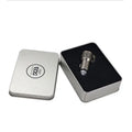 Custom Designed Recyclable Tinplate Metal Box Silver Rectangle PVC Accessories Storage Foam Sponge Insert for Gemstone