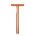 High Quality Men Zero Waste Body Safety Razor Rose Gold Metal Handle Stainless Steel Blade