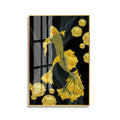 Decoration Goldfish Crystal Porcelain Animal Wall Art Glass Acrylic Koi Fish Painting
