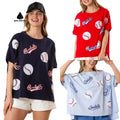 Green Dimple Round Neck Oversized Baseball T-shirt Custom logo Sparkly Sports Sequin Baseball t Shirt for Women