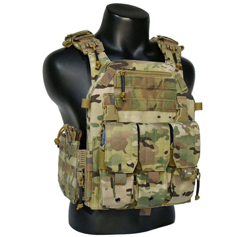 GAF 1000D Nylon Durable Camouflage Plate Carrier Chaleco Tactico Security Vest Molle Tactical Vest with Mag Pouches