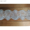 Knitted French Lace 14CM Inelastic White 100% Nylon Eyelash Lace Trim Encaje Chantilly Border Lace Trimming for Bridal Wedding