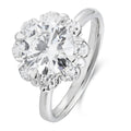 Classic Luxury Platinum Lab-Grown Diamond Round Brilliant Cut Diamond Color D for Certified Engagement Ring for Women