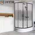 Meiyani Black Aluminium Mosaic Sliding Door Shower Cabin Complete Shower Room Tempered Glass Door