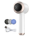 Cordless Electric Foot Callus Remover with Vacuum System 3 Quartz Grinding Heads for Home & Salon