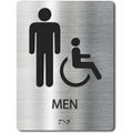 ADA Compliant Braille Bathroom Sign with Easy Installation - 6" W X 8" H