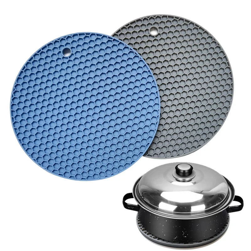 Silicone Tray Mat Silicone Placemat Round Pot Mat Honeycomb Silicone Insulation Pad