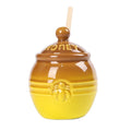 Ceramic Honey Jars Porcelain Honey Dispenser Dipper Food Storage Container for Kitchen Use Pot Design Glaze Finish for Giveaways