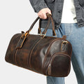 MARRANT Crazy Horse Leather Men's Travel Bag with Shoe Pouch Waterproof Leather Travel Bags Men Genuine Leather Duffle Bags MegaBDM