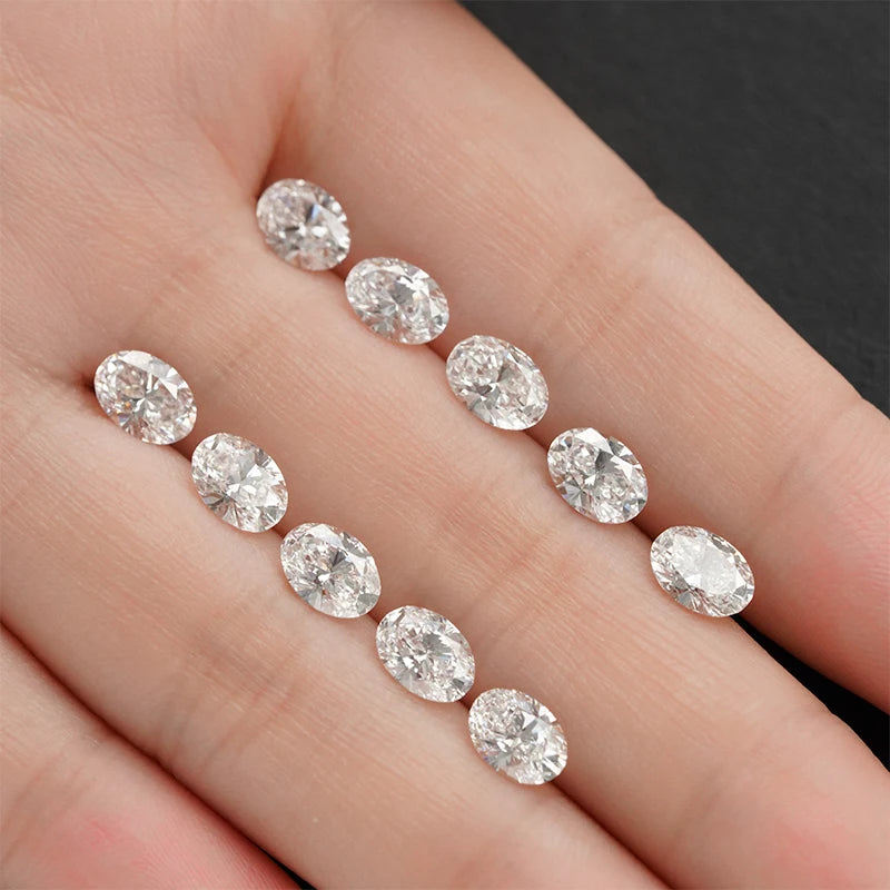 Oval Cut HPHT Diamond 2*1.5mm 3*2mm 4*3mm 5*3mm 6*4mm Starsgem Enough Stock Loose Diamond DE VVS VS Lab Diamond