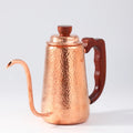 Luxury Golden Rose Wood Handle Knob 700ML Handmade Eco-Friendly Stainless Steel Stocked Coffee Tea Dripping Pot Gooseneck Kettle