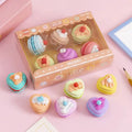 Soododo XDLE019 Creative Cute Animal Macaron Cake 3D Eraser Set Kids School Stationery Pencil Eraser for Student Gift