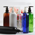 IBELONG 500ml Clear Green Amber Blue Round Shoulder PET Plastic Hair Shampoo Bottle for Body Wash Bottles