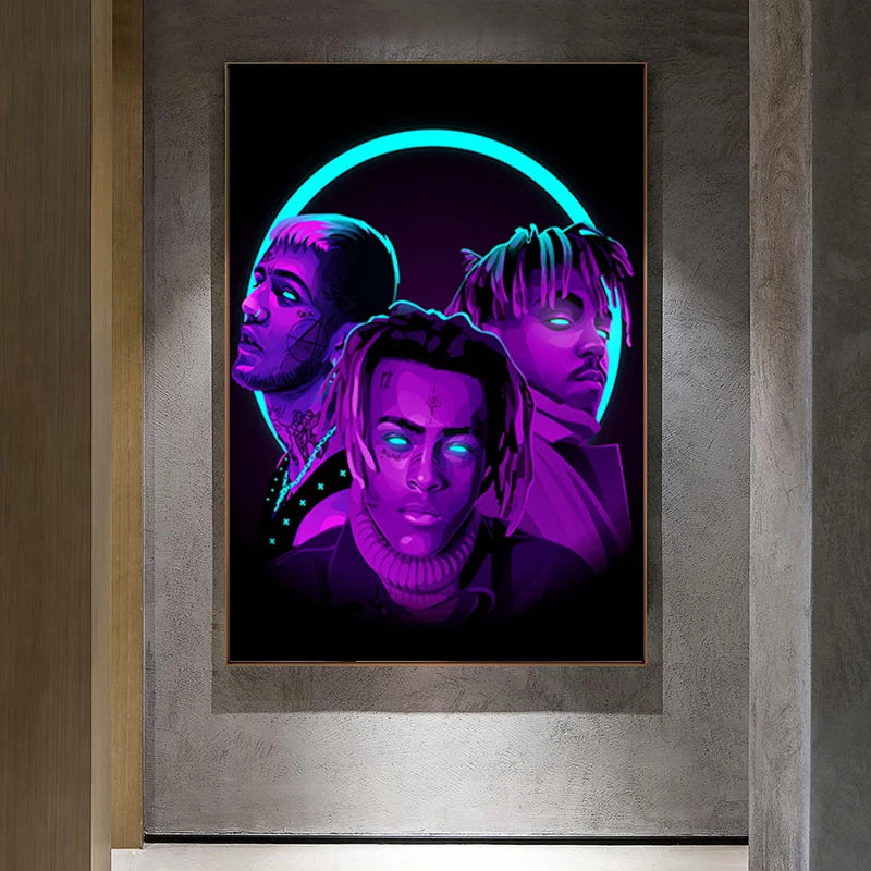 RIP Juice Wrld XXXtentacion Lil Peep Poster Canvas Painting Wall Art Decor Living Room Bedroom Study Home Decoration Prints