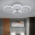 Custom 40W Flush Mounted 4 Heads Round Led Acrylic Ceiling Lights for Living Room