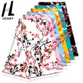 Henry Art Style Design Glossy Red Small Plum Flower Printed Polyester Fabric for Garment Accessories