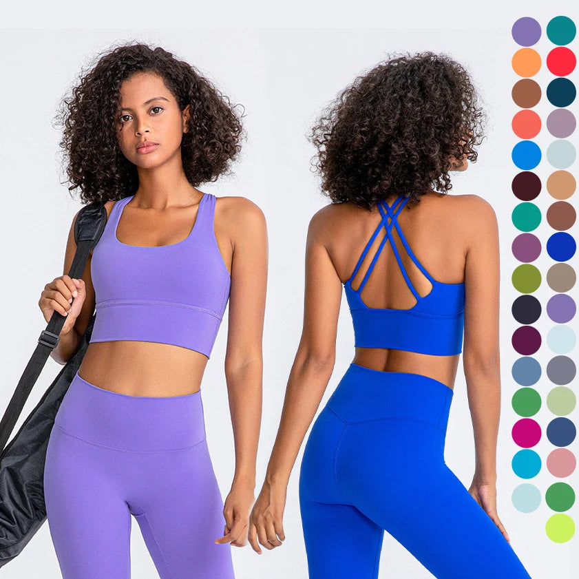 Custom Lightweight Breathable Racer Back Sleeveless High Support Four-Way Stretch Yoga Women's Tank Tops Fitness Workout Sports