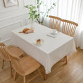 DaiRui Vintage Plain Natural White Linen Cotton Wedding Restaurant Home Office Decorative Luxury Table Cloth