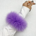Women's Luxury Ostrich Feather Pelt Slap Bracelet Cuff Hair Accessories Anklet Wristband