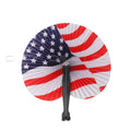 Oriental Round Shaped Handheld Accordion Folding Paper Fans for Wedding Party