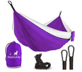 Nylon Modern Foldable 2-Person Portable Outdoor Camping Hammock Adjustable Straps for Bedroom Park Outdoor Furniture Waterproof