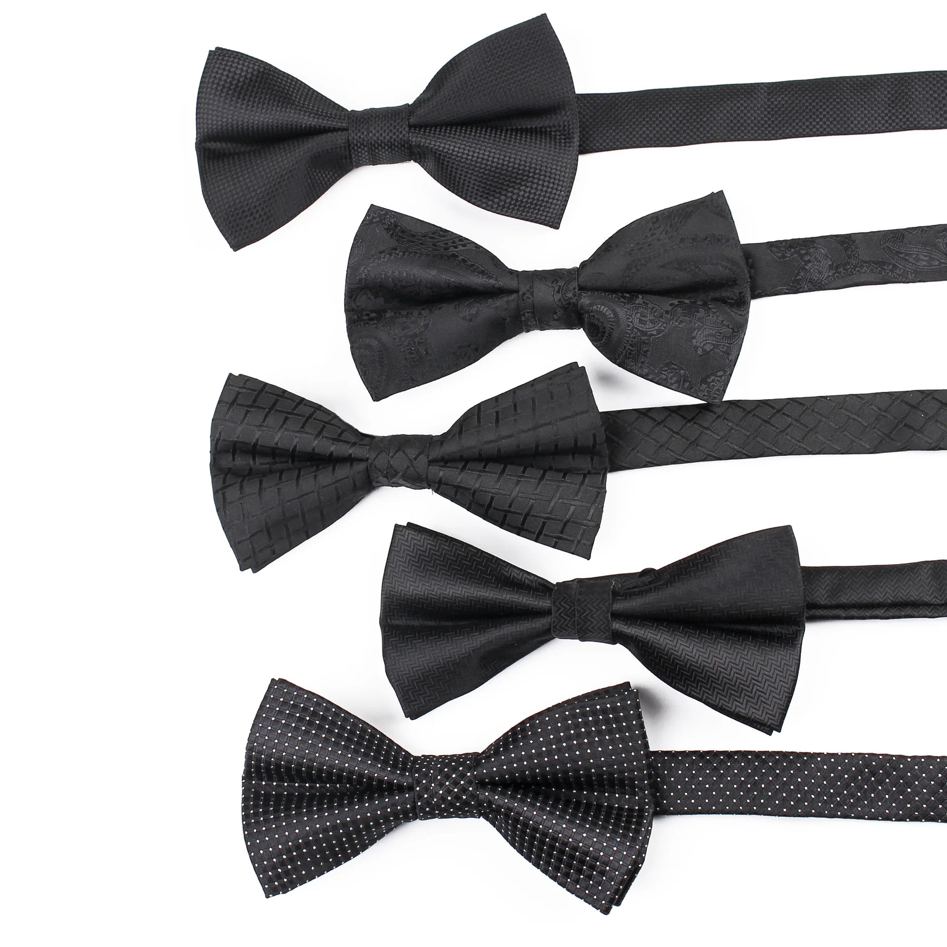 Classic Mens Bowtie Black Bow Ties for Men Wedding Business Formal Butterfly Cravat Tuxedos Bowties Plaid Male Bowknot Wholesale