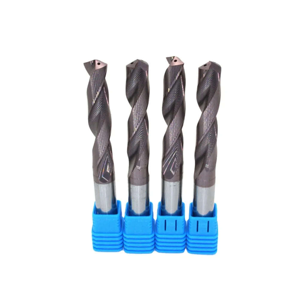JR130 1-14 mm Coated Carbide 2 Flutes Twist Coolant Drill Bit for Steel