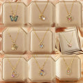 G3930 Wholesale Trendy Jewelry Design Gold Plated Necklace Heart Sunflower Butterfly Leaf Zircon Pendant Necklace for Women