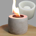 Early Riser 3D Cylindrical Fireplace Concrete Cement Vase Pen Holders Flower Pots & Planters Home Decor Candle Silicone Mold