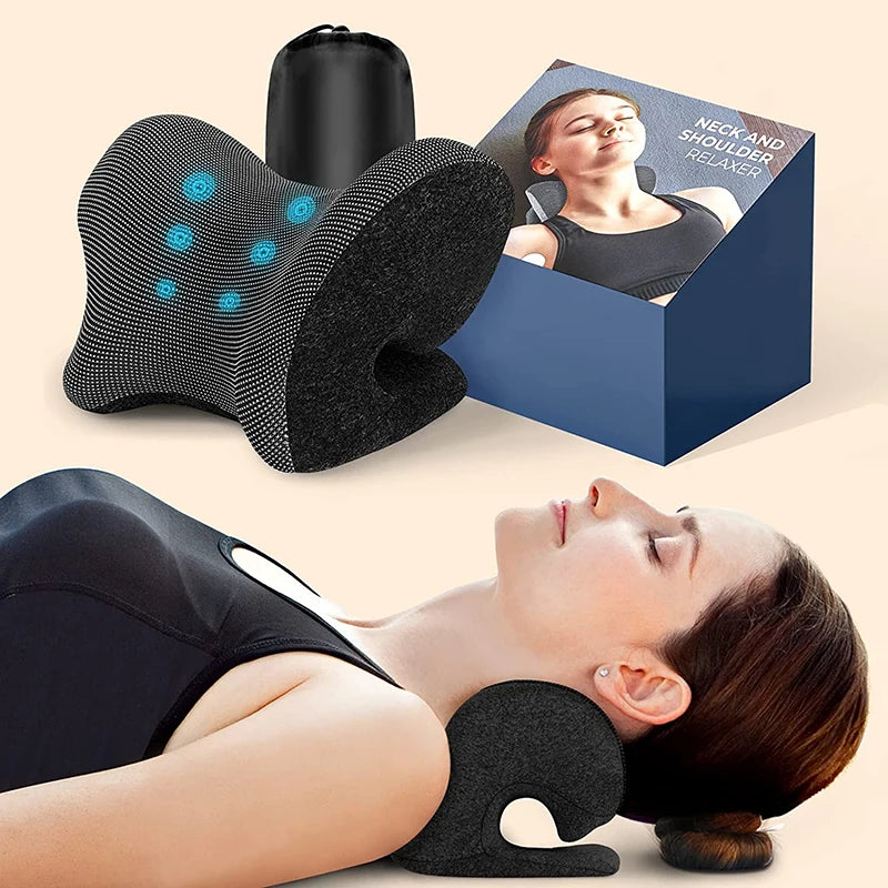 Customized Memory Foam Neck Hump Corrector Cervical Traction Pillow Chiropractic Pillow Neck Stretcher