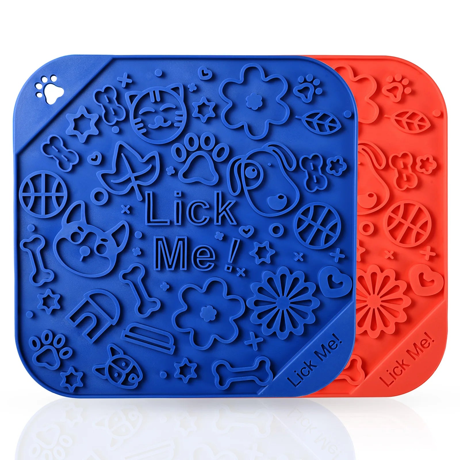 High Quality Pet Slow  Food Grade Silicone Dog Lick Mat Suction Cup Automatic Indoor/Travel Pets Feeding Bowl Box Packing