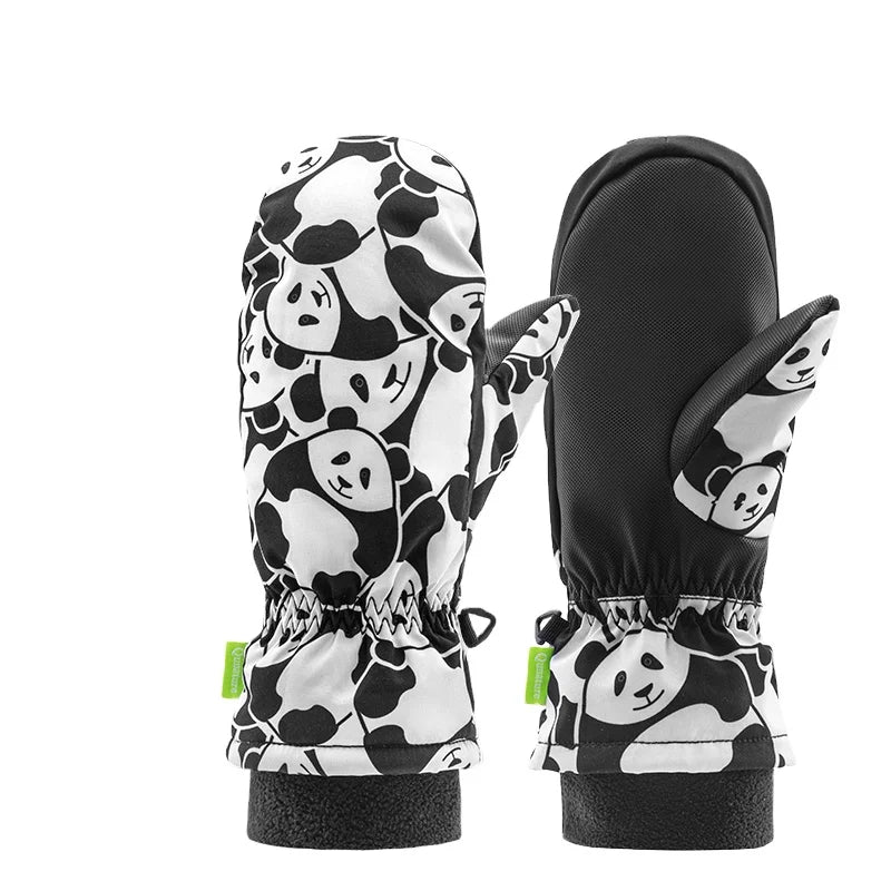 Qunature Outdoor Snowboarding Children Warm Infant Mittens Thermal Ski Winter Gloves Custom Kids Ski Sport Winter Skiing Gloves
