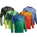 Custom Sublimation Performance Printing Outdoor Sun Protection Breathable Quick Dry Men Long Sleeve Fishing Shirts