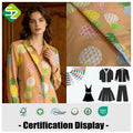Certified No. EGL/234911 Organic Cotton Woven Poplin Print Fabric Lightweight Breathable Food Grade for Girls and Boys Shirt Use