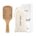 Bamboo Wooden Air Cushion Brush Bamboo Bristle Paddle Hair Brush Detangling Wood Hair Brush