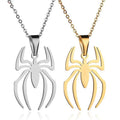 Waterproof Stainless Steel Spider Necklace Personality Creativity Spider Shaped Pendant Titanium Steel Necklace Jewelry