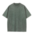 High Quality Cotton 230G Heavy Washed Solid Color T-Shirt Plus Size Retro Men's Short Sleeve Oversize Tshirt