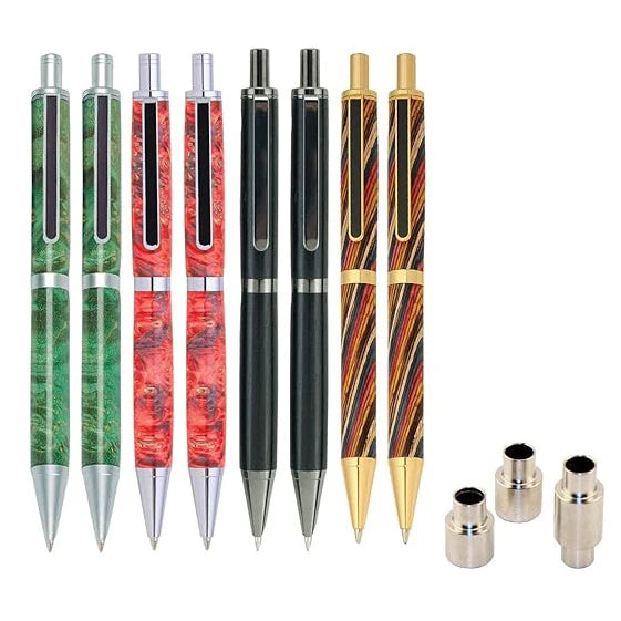 Self Assemble 1.0mm Press Metal Click Pen Making Parts Kit Adult DIY Woodturning Pen Kits