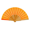 Spanish Customized Printing with Logo Pure Color Wooden Hand Fan for Souvenir