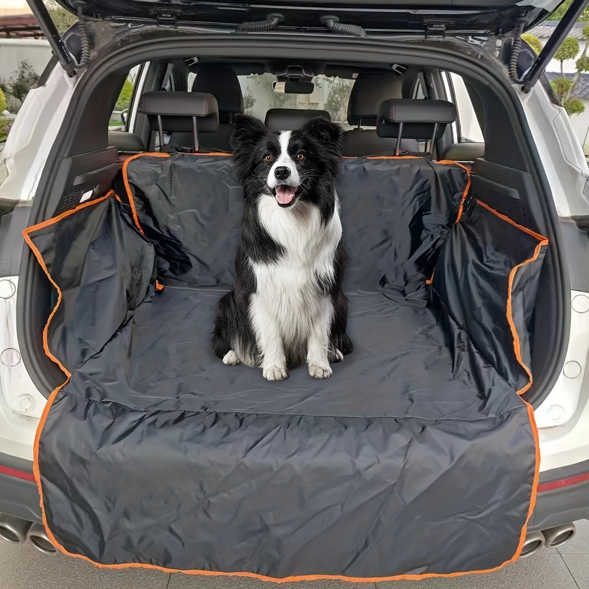 Modern Collapsible Car Trunk Mat Water-Repellent Outdoor Rear Pet Dog Mat with Animal Pattern Non-Slip for Cats MegaBDM