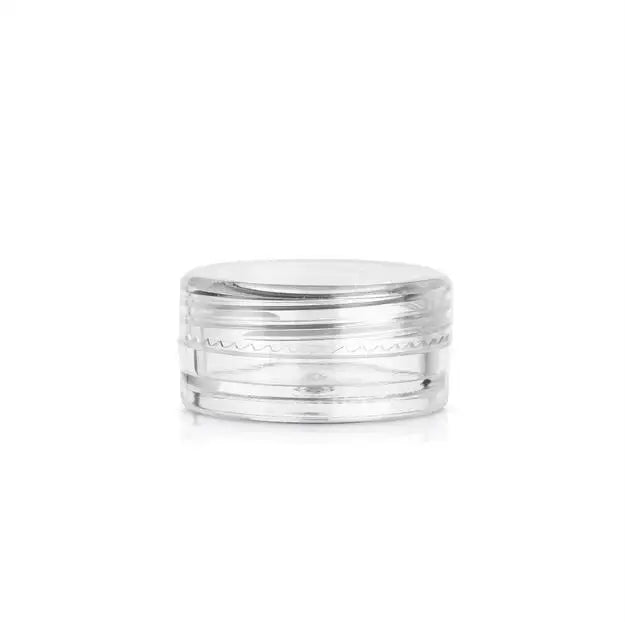 Small PS Containers Empty Round with clear Screw Cap for Sample Face Cream 2g 3g 5g Jar with Lid Plastic