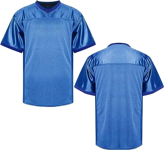 Wholesale Men Blank Plain Football Jersey Practice Team Sports Uniform Hip Pop Hipster Short Sleeve Mesh Pullover Jersey Shirts