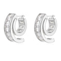 Unique Fashion Brass Electroplated Platinum Shiny Zircon Spiral Earrings for Women Jewelry Customized