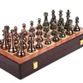 Factory Price 52CM Metal Chess Set Luxury International Chess Board Games Big Folding Wooden Chessboard Travel Table Game