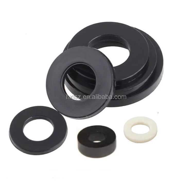 Custom PA POM DELRIN Plastic Spacer White Black Insulating Flat Thick Nylon Washer