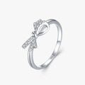 Ailmay Valentine Gift 925 Sterling Silver CZ Fine Rings Korean Style for Women Romantic Wedding Jewelry